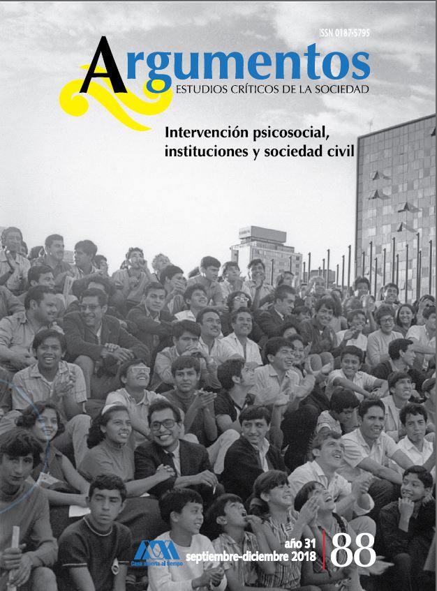 Intervención psicosocial, instituciones y sociedad civil: Septiembre-diciembre/año 31